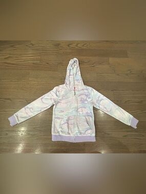 Juicy Couture Girls 7 Purple Marble Zip Jacket | Casual Hoodie